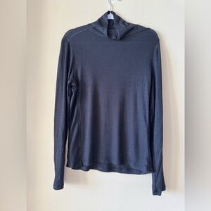 MADEWELL lightweight drapey rayon soft ribbed knit turtleneck